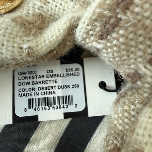 Lele Sadoughi Lonestar Embellished Bow Barrette - Desert Dusk NWT - Picture 4 of 4